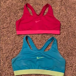 two medium nike sports bras